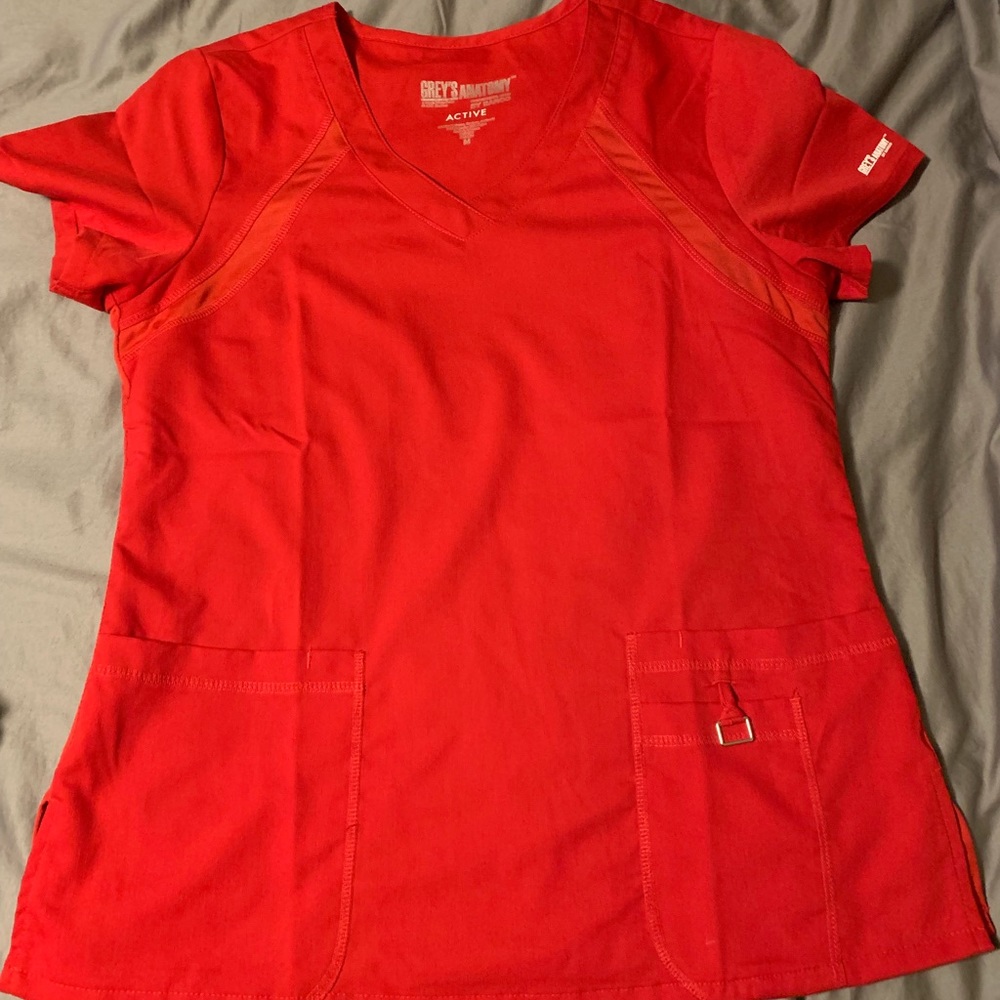 Grey’s Anatomy Red Scrub Top